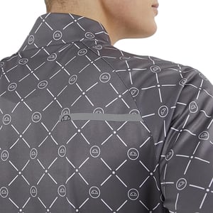 Ellesse Golftröja i fleece för män, Chieso, halv dragkedja, avslappnad passform (Grått)