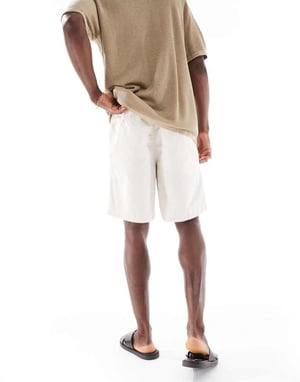 Jack & Jones drawstring chino short in light beige