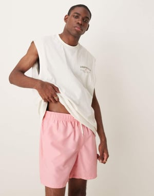 Selected swim shorts in pink