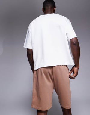 The North Face Essential logo sweatshorts in brown