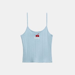 Cherry Pointelle Tank