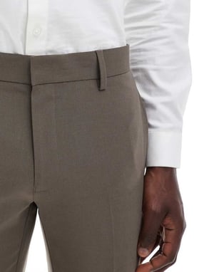ASOS DESIGN skinny suit trousers in mink brown