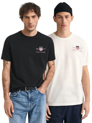 Gant | 2 Pack Mens Embroidered Archive Shield T-Shirt