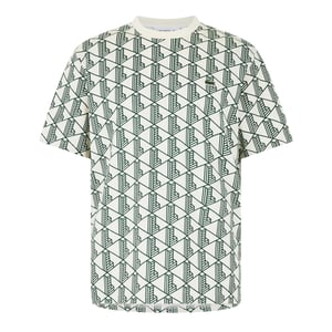 Lacoste Heren-T-shirt met all-overprint, normale pasvorm (Groen)