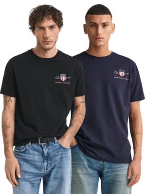 Gant | 2 Pack Mens Embroidered Archive Shield T-Shirt