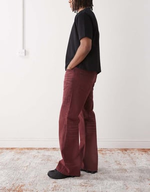 Cheap Monday x Landon Barker Boo Bootleg jeans in burgundy wash