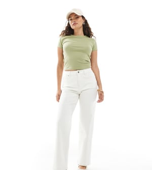 Miss Selfridge Petite heart pocket straight leg jean
