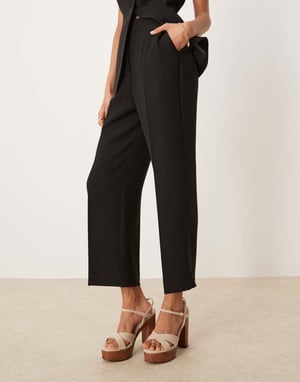 Nobody's Child Etta crop tailored trousers co-ord in black