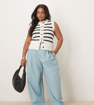 ASOS DESIGN Curve clean balloon trousers in turquoise