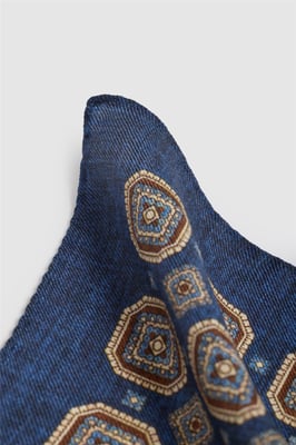 Pocket Square in Dark Blue