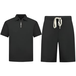 Enos Zomerset ribbed oversized polo shirt en korte broek