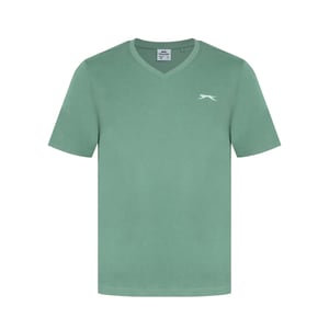 Slazenger Heren Geborduurd Logo Katoenen T-Shirt (Lichtgroen)