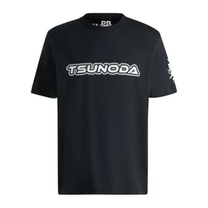 Hugo Heren Tsunoda T-shirt met ronde hals, normale pasvorm (Zwart)