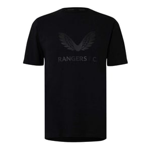 Castore Rangers FC-logo T-shirt voor heren, standaardmodel (Zwart)