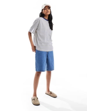 ASOS DESIGN oversized t-shirt i neppie-rand