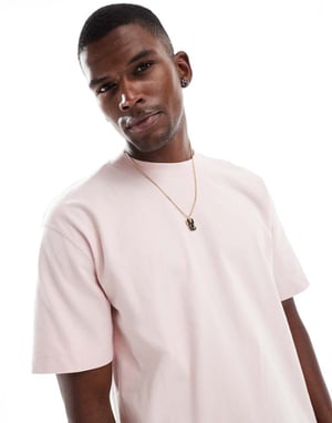Hollister boxy oversized tvättad t-shirt i lila