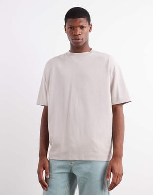 ASOS DESIGN tung oversized t-shirt i sten mjuk känsla
