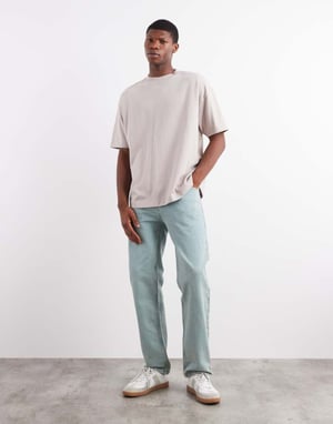 ASOS DESIGN tung oversized t-shirt i sten mjuk känsla