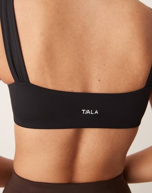 TALA DayFlex ruched strap bandeau bra in black