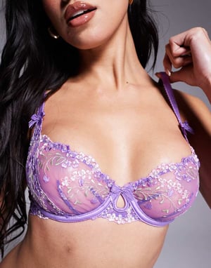 Boux Avenue blommig balconette-bh i lila