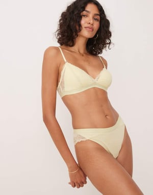 Calvin Klein Modern Lace tanga i mjuk gul