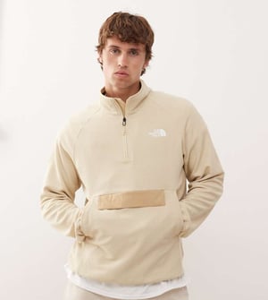 The North Face Kecha 1/4 zip packable anorak i off-white exklusiv för ASOS