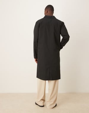 ASOS DESIGN trenchcoat i svart