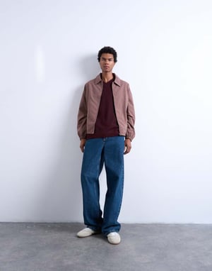 Topman Harrington-jacka i rutigt mönster