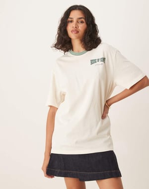 House of Sunny community oversized t-shirt in off-white
