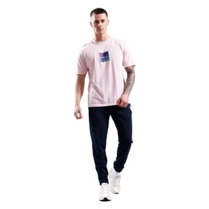 Marshall Artist Heren-T-shirt met ronde hals en Box Logo (Roze)