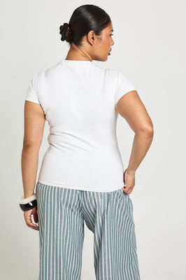 Plus Floral Print Baby Tee