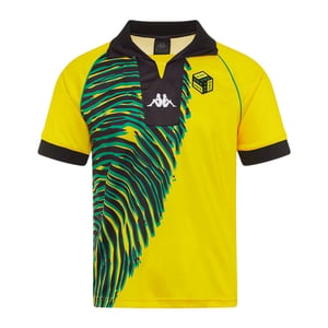 Kappa Heren Pox Too Hot Grafisch T-Shirt Regular (Helder geel/zwart)