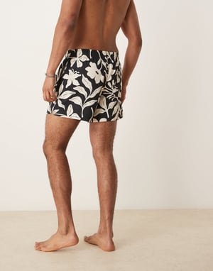 Abercrombie & Fitch badkläder 5\\' shorts i monoleaf-mönster