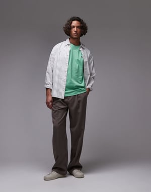 Lacoste midweight boxy fit t-shirt in light green