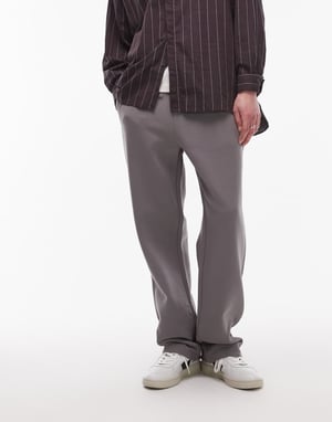 Topman baggy fit jogger i kolgrå