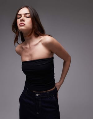Topshop bandeau i svart