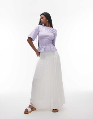 & Other Stories topp med ruched korsett-detalj i lila