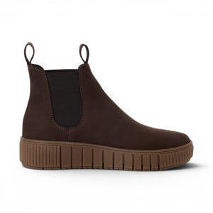 Tamaris Dames bruine leren Chelsea enkellaarzen - 25403-43
