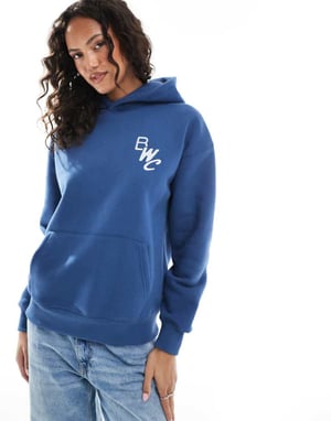 Cotton On plush premium wellness hoodie in navy