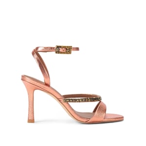 Kurt Geiger London Leather Crystal Strap Sandal 90 Heels