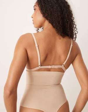 SPANXsculpt Seamless Power high waisted thong in soft nude