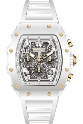 Invicta Racing 69700 Herrklocka - Kvartsurverk - Akryl med Silver Urskiva - 43 mm