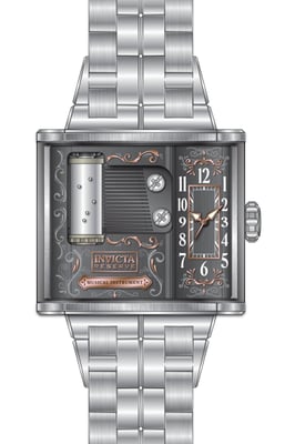 Invicta Artist 49475 Herenhorloge - Quartz Uurwerk - Roestvrij Staal met Grijze Wijzerplaat - 52 mm