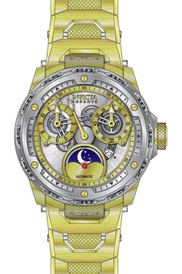 Invicta Reserve 50035 Herrklocka - Automatisk Verk - Rostfritt Stål med Silver Urskiva - 50 mm