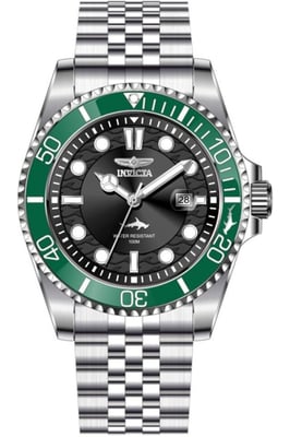 Invicta Pro Diver 50806 Herenhorloge - Quartz Uurwerk - Roestvrij Staal met Zwarte Wijzerplaat - 43 mm