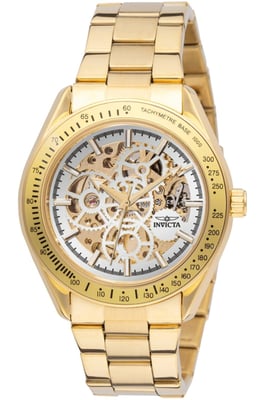 Invicta Objet D Art 69597 Herenhorloge - Automatisch Uurwerk - Roestvrij Staal met Witte Wijzerplaat - 43 mm