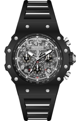 Invicta Racing 69669 Herrklocka - Kvartsrörelse - Akryl med silverfärgad urtavla - 43 mm