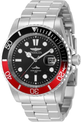 Invicta Pro Diver 50829 Herrklocka - Kvartsurverk - Rostfritt Stål med Svart Urskiva - 42 mm