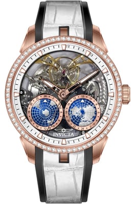 Invicta Objet D Art 70190 Herrklocka - Mekaniskt Urverk - Rostfritt Stål med Silverfärgad Urskiva - 45 mm