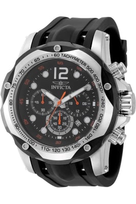 Invicta Speedway 49888 Herenhorloge - Quartz Uurwerk - Roestvrij Staal met Zwarte Wijzerplaat - 51 mm